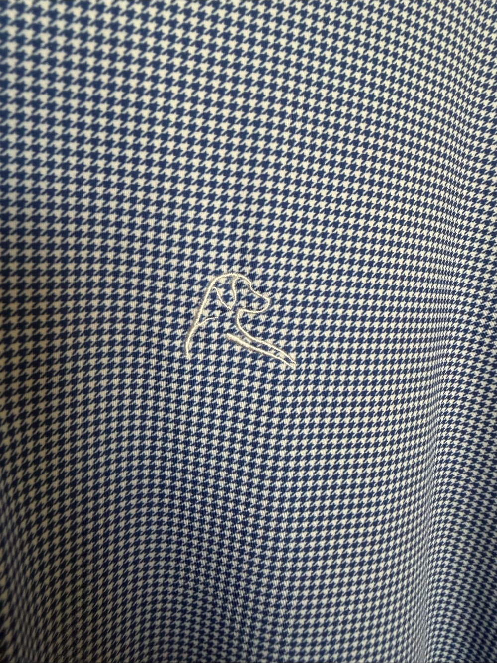 Rhoback Light Blue Micro-Check Performance Polo - Picture 2 of 4